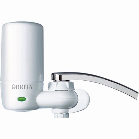 Brita Water Faucet Mount Filtration System with 1 Elite Advanced Replacement Filter, White 42201
